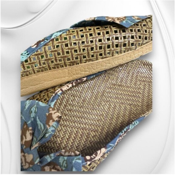 Women Woven Slippers With Floral Bow Summer Sandals Size: 39-40 - Picture 6 of 6